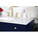 Williams 40 X 35 inch Blue and Brush Gold Vanity Sink Set