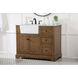 Franklin 42 X 22 X 35 inch Driftwood Bathroom Vanity Cabinet