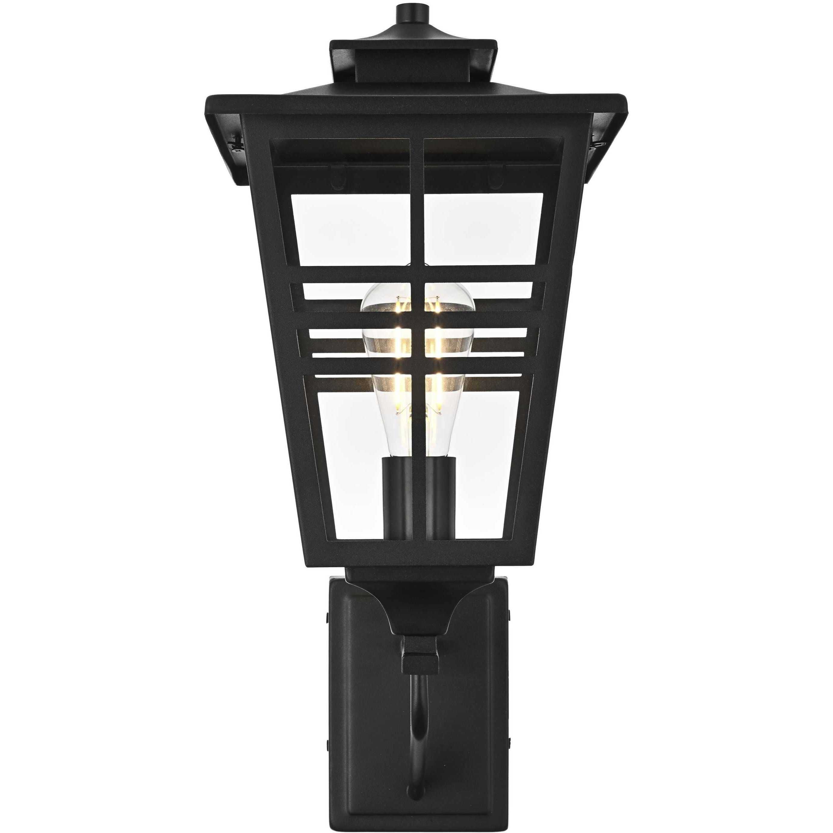 Macon 1 Light 19.5 inch Black Outdoor Wall Sconce