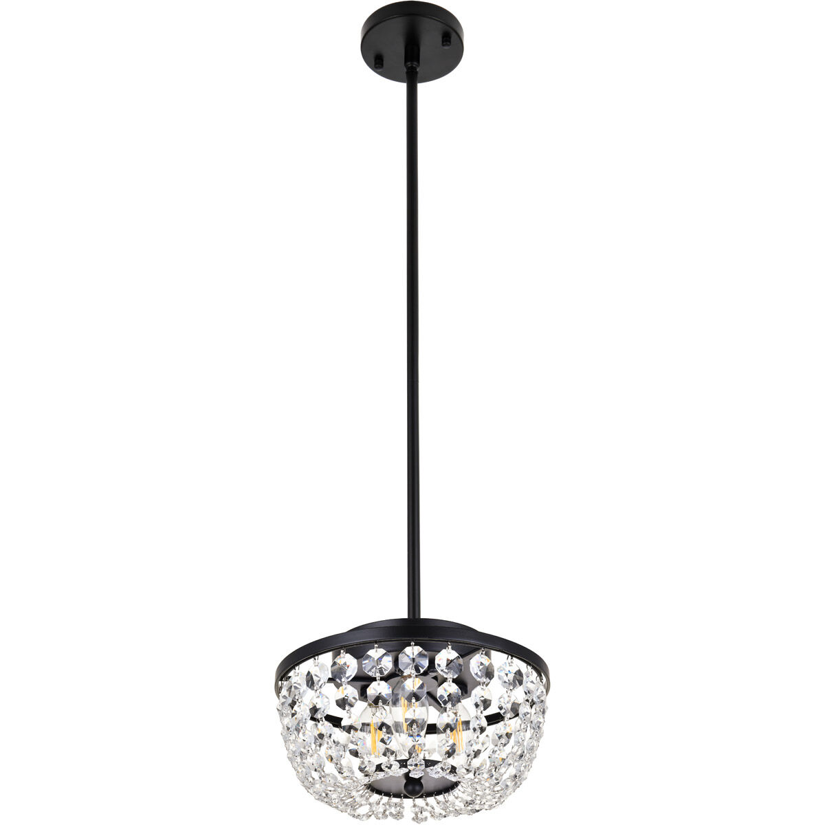 Gianna 3 Light 10 inch Black Pendant Ceiling Light