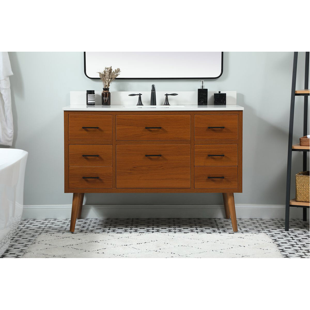 Boise 48 X 22 X 34 inch Teak Vanity Sink Set