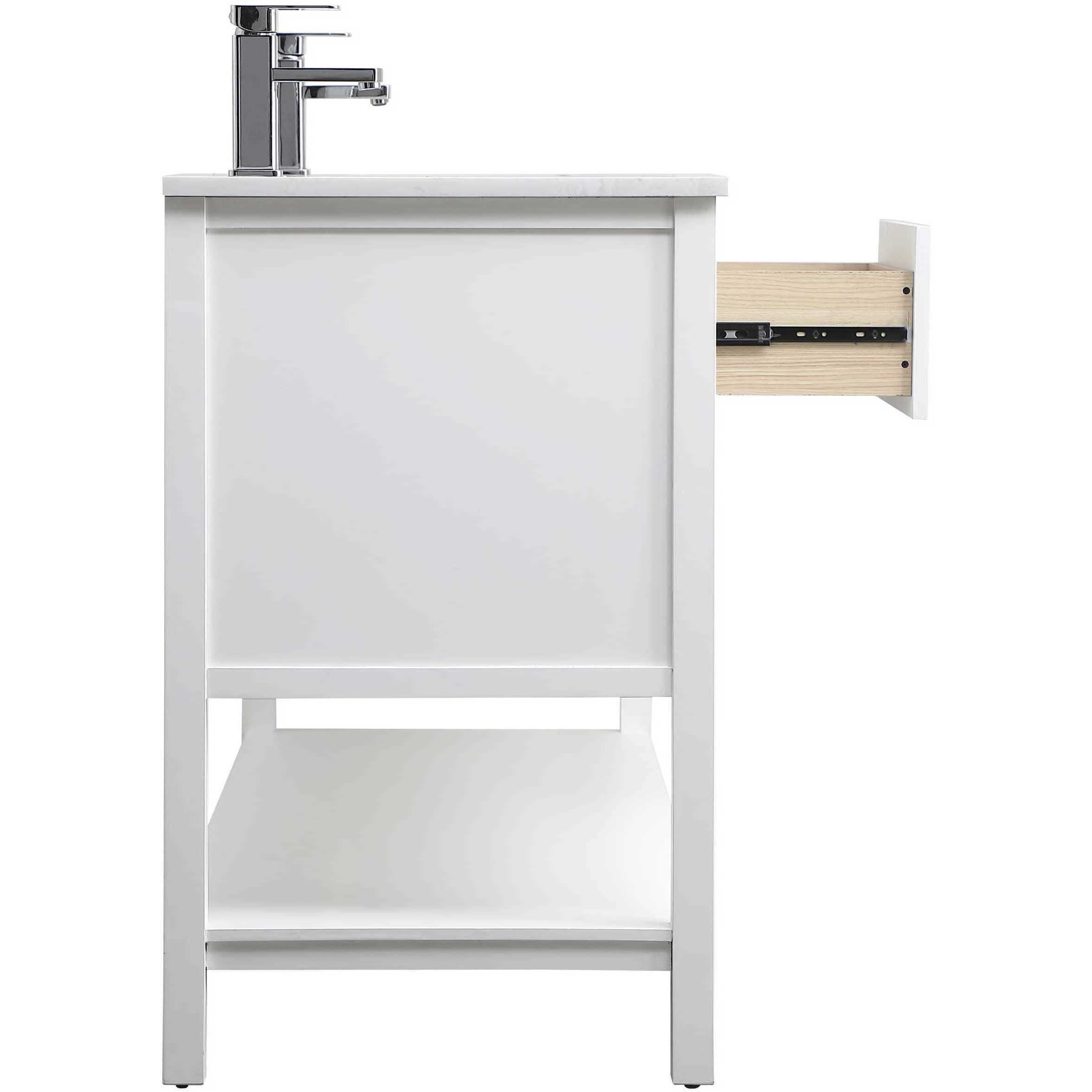 Heath 60 X 21.5 X 35 inch White Vanity Sink Set