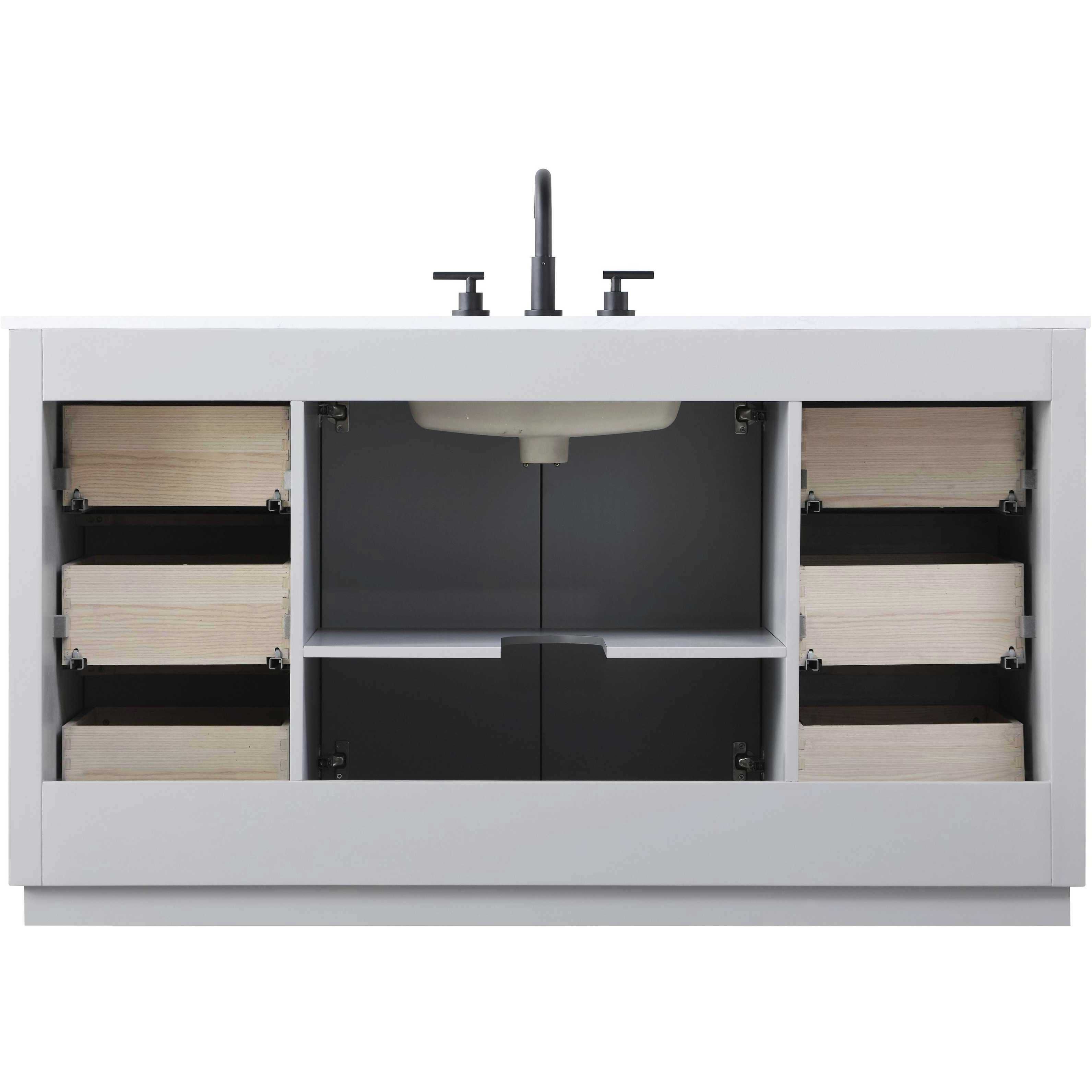 Chase 60 X 34 inch Grey Bathroom Vanity Cabinet