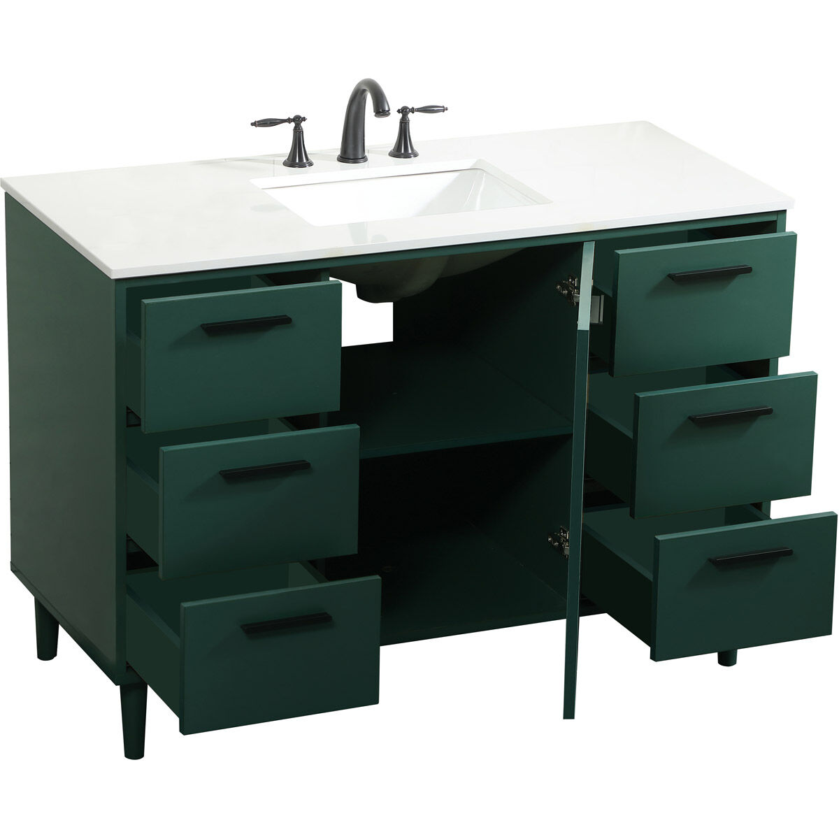 Baldwin 48 X 22 X 34 inch Green Vanity Sink Set