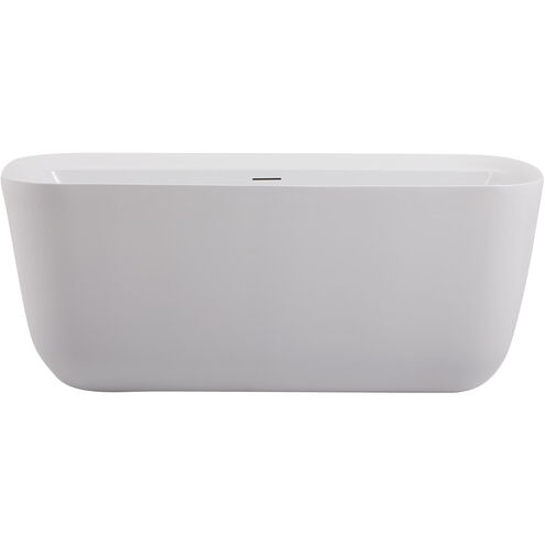 Calum Glossy White and Chrome Bathtub