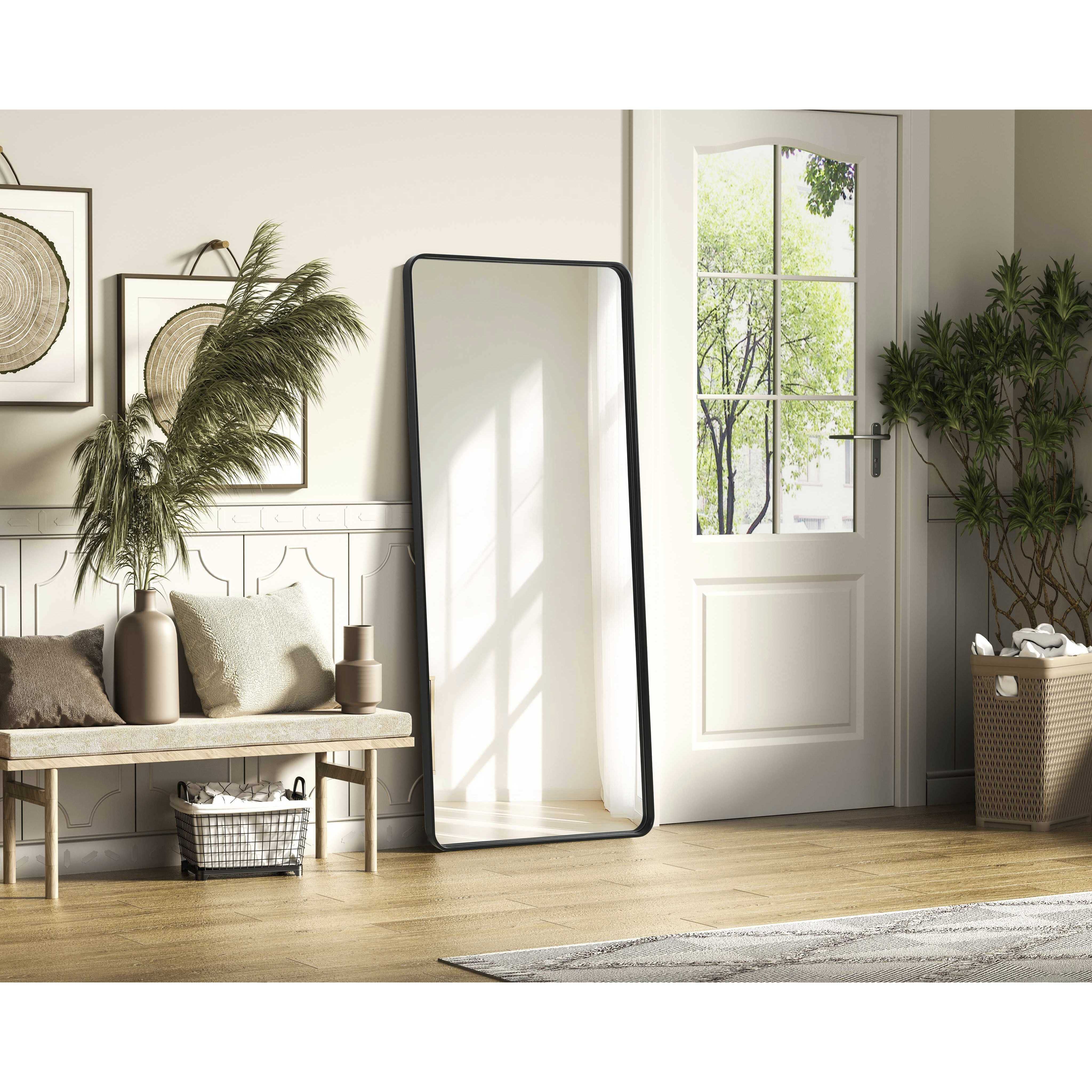 Remy 72 X 32 inch Black Mirror