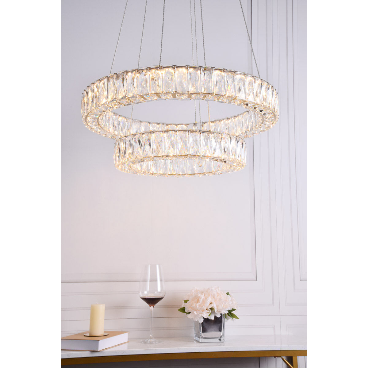 Monroe LED 23.6 inch Gold Pendant Ceiling Light