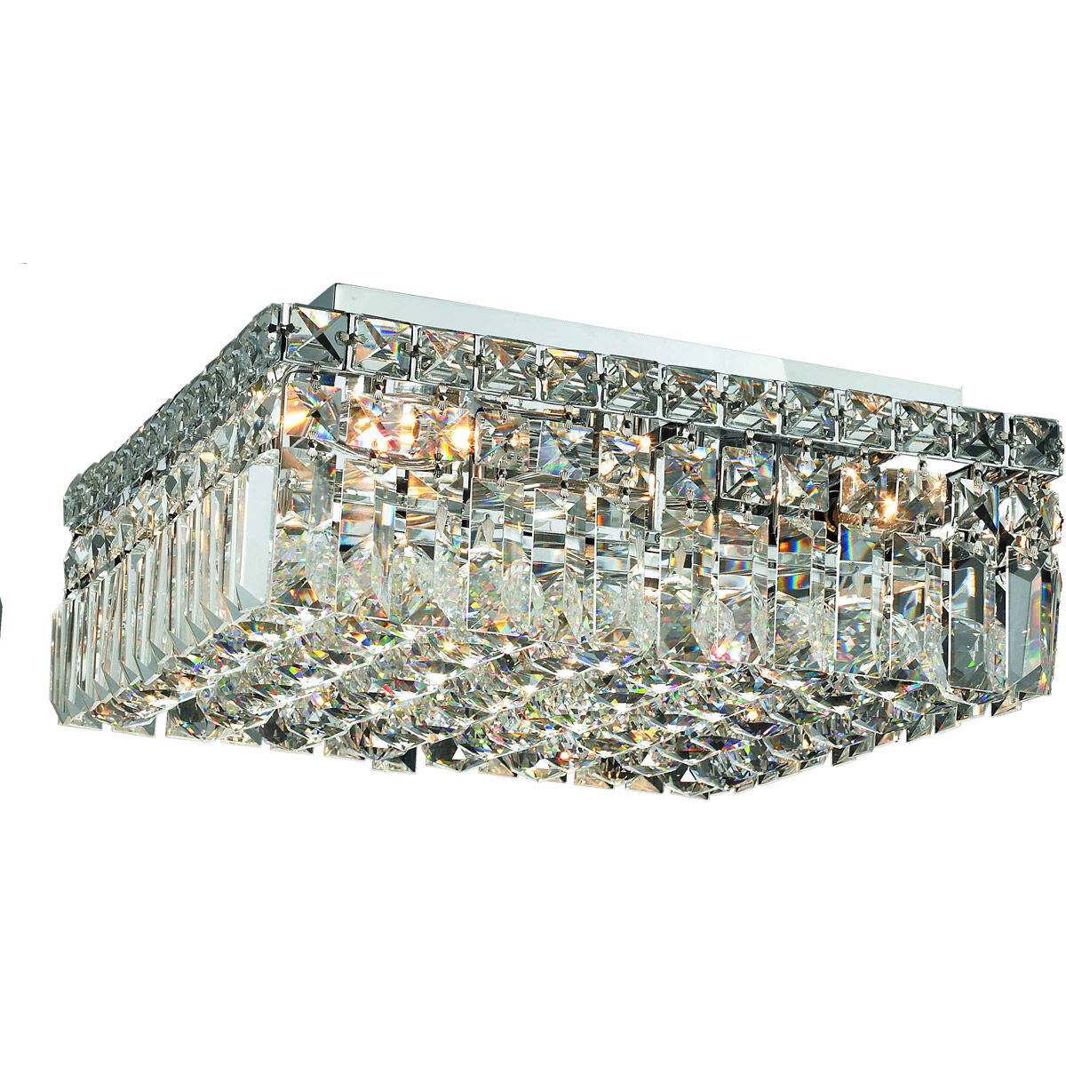 Maxime 5 Light 14 inch Chrome Flush Mount Ceiling Light in Royal Cut