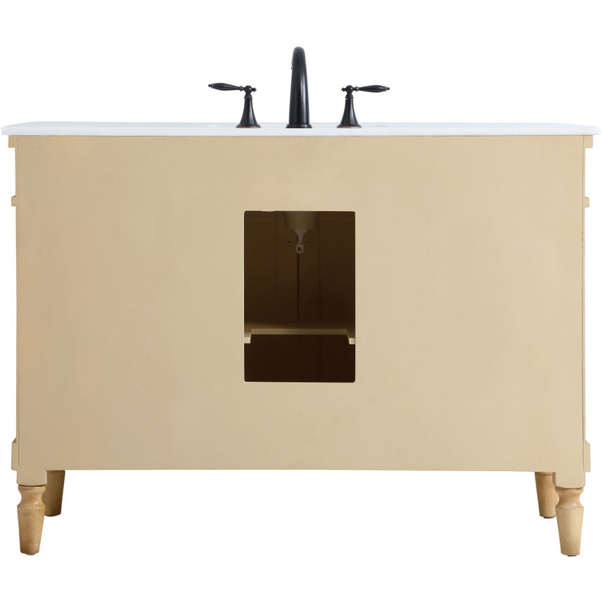 Lexington 48 X 21.5 X 35 inch Antique Beige Vanity Sink Set