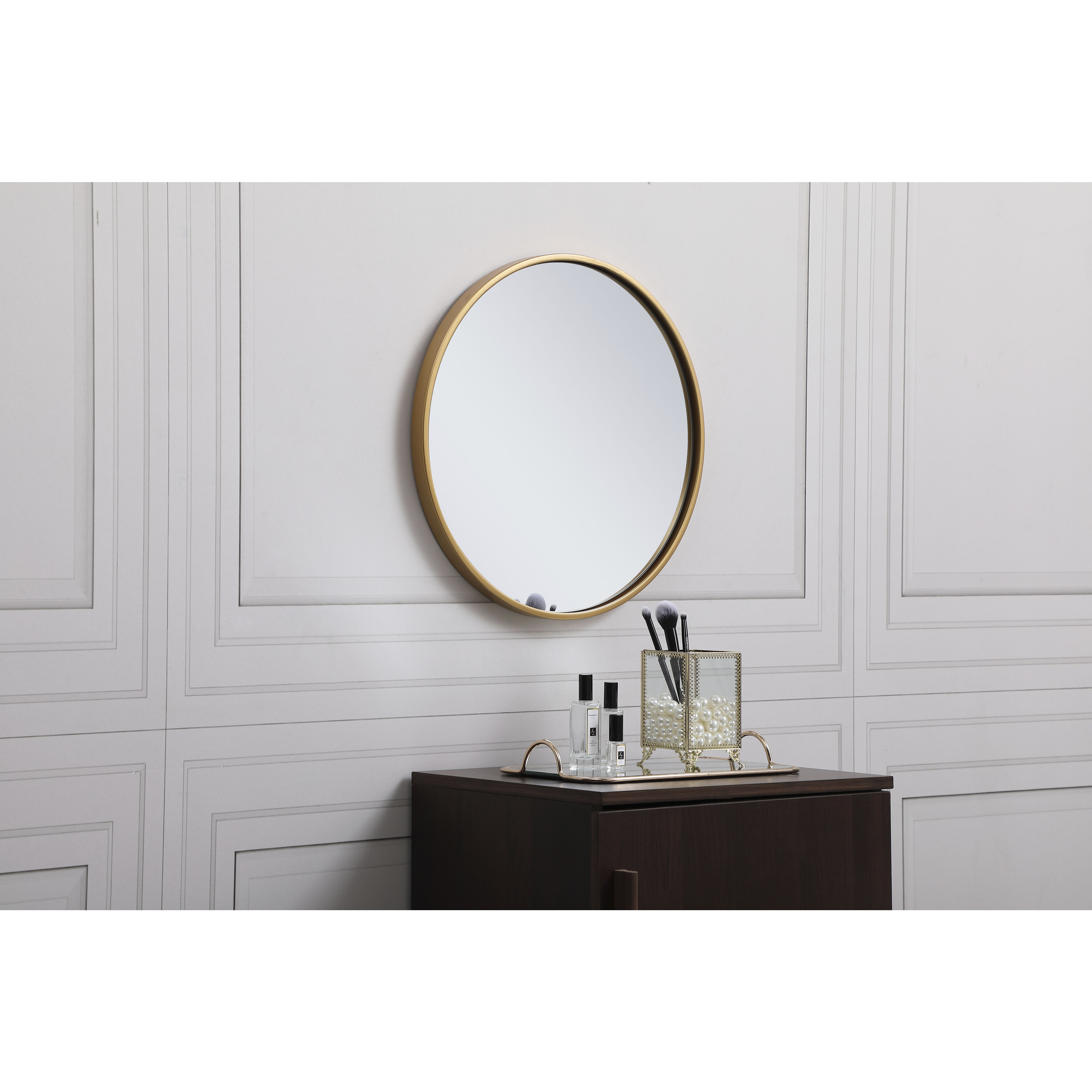 Eternity 18 X 18 inch Brass Wall Mirror