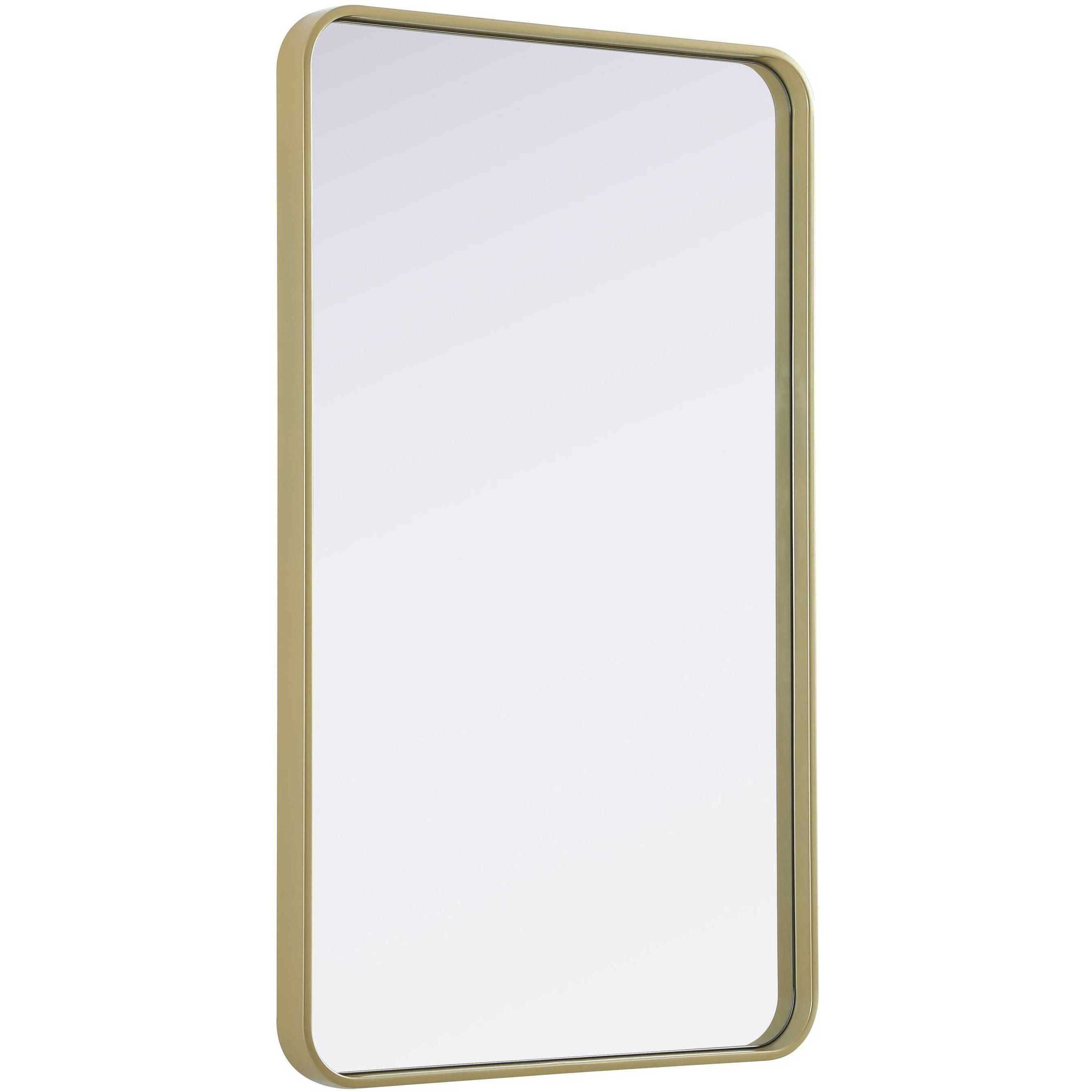 Remy 40 X 24 inch Brass Mirror