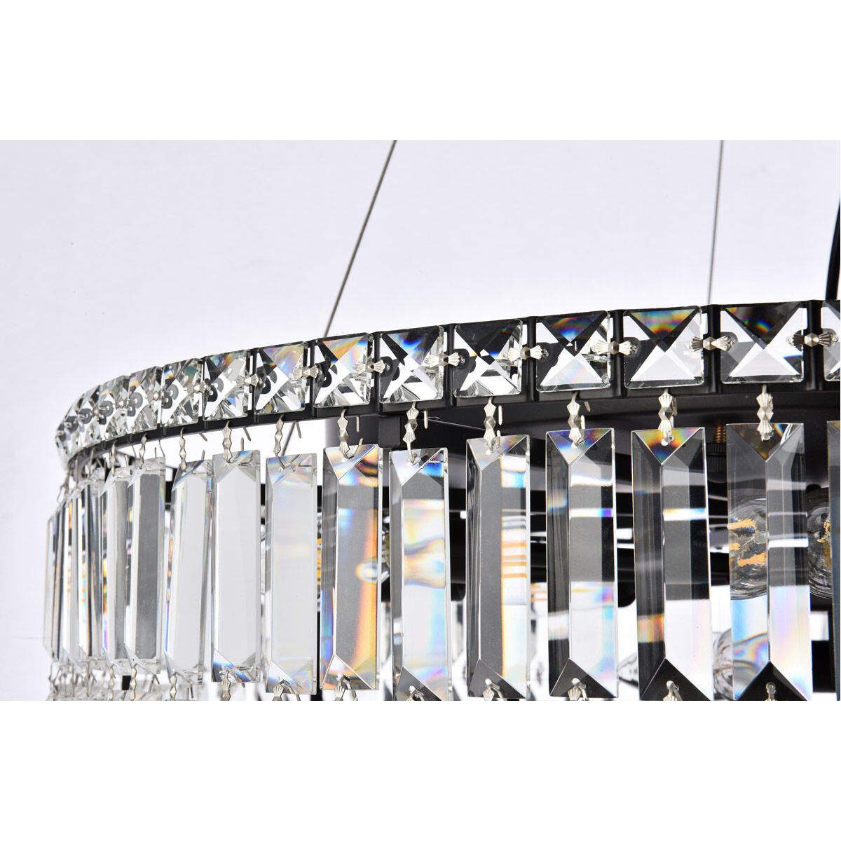 Maxime 12 Light 28 inch Black and Clear Chandelier Ceiling Light