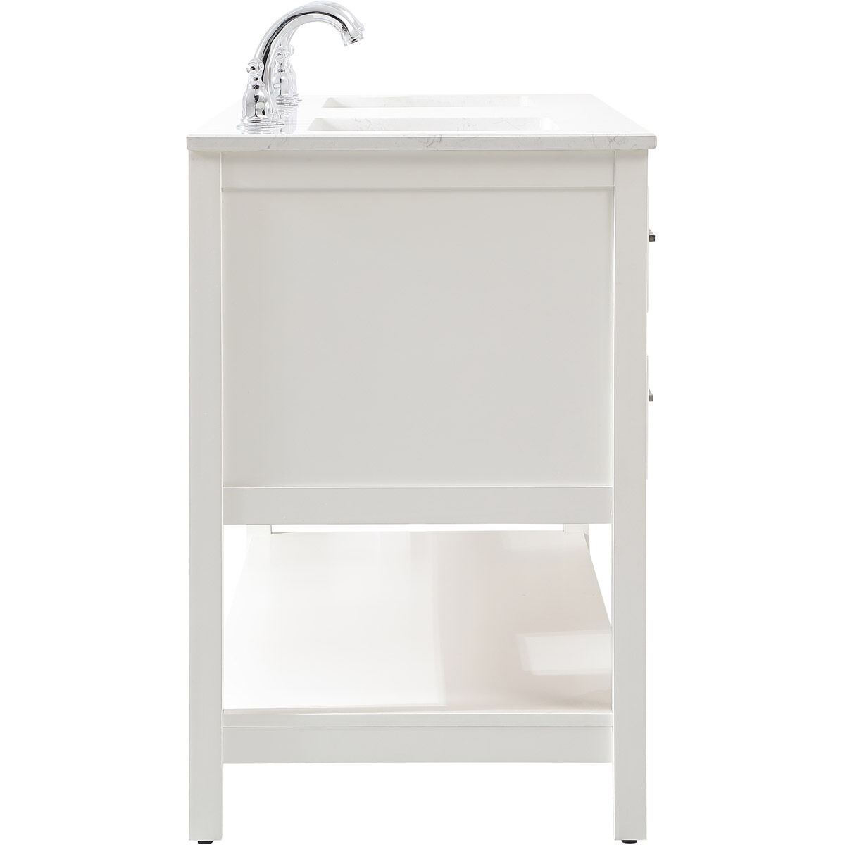Sinclaire 60 X 22 X 34 inch White Vanity Sink Set