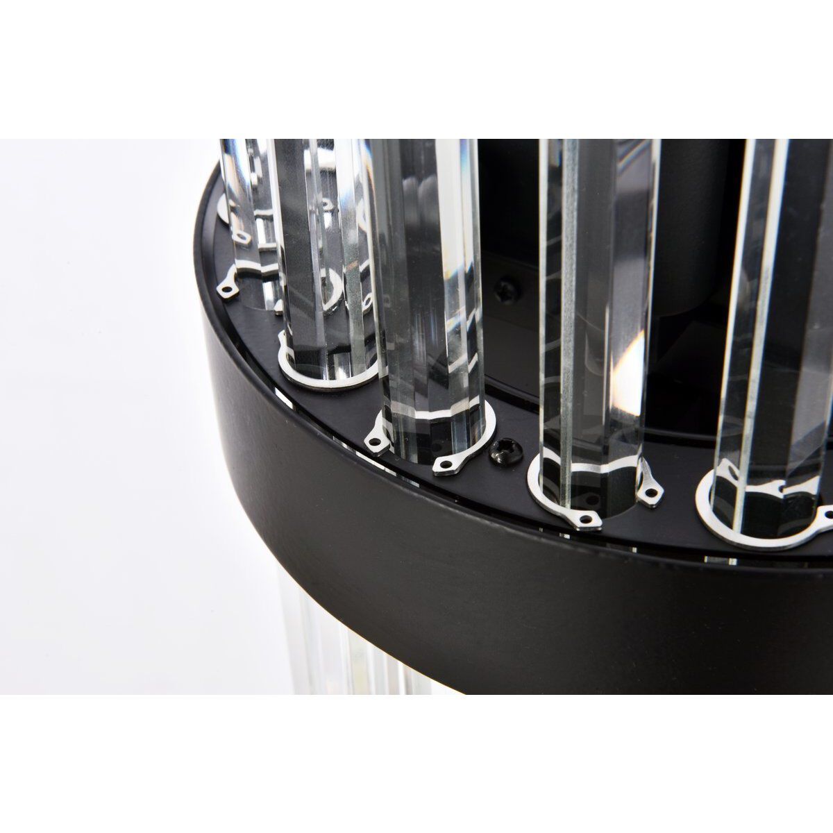 Dallas 2 Light 8 inch Black Bath Sconce Wall Light