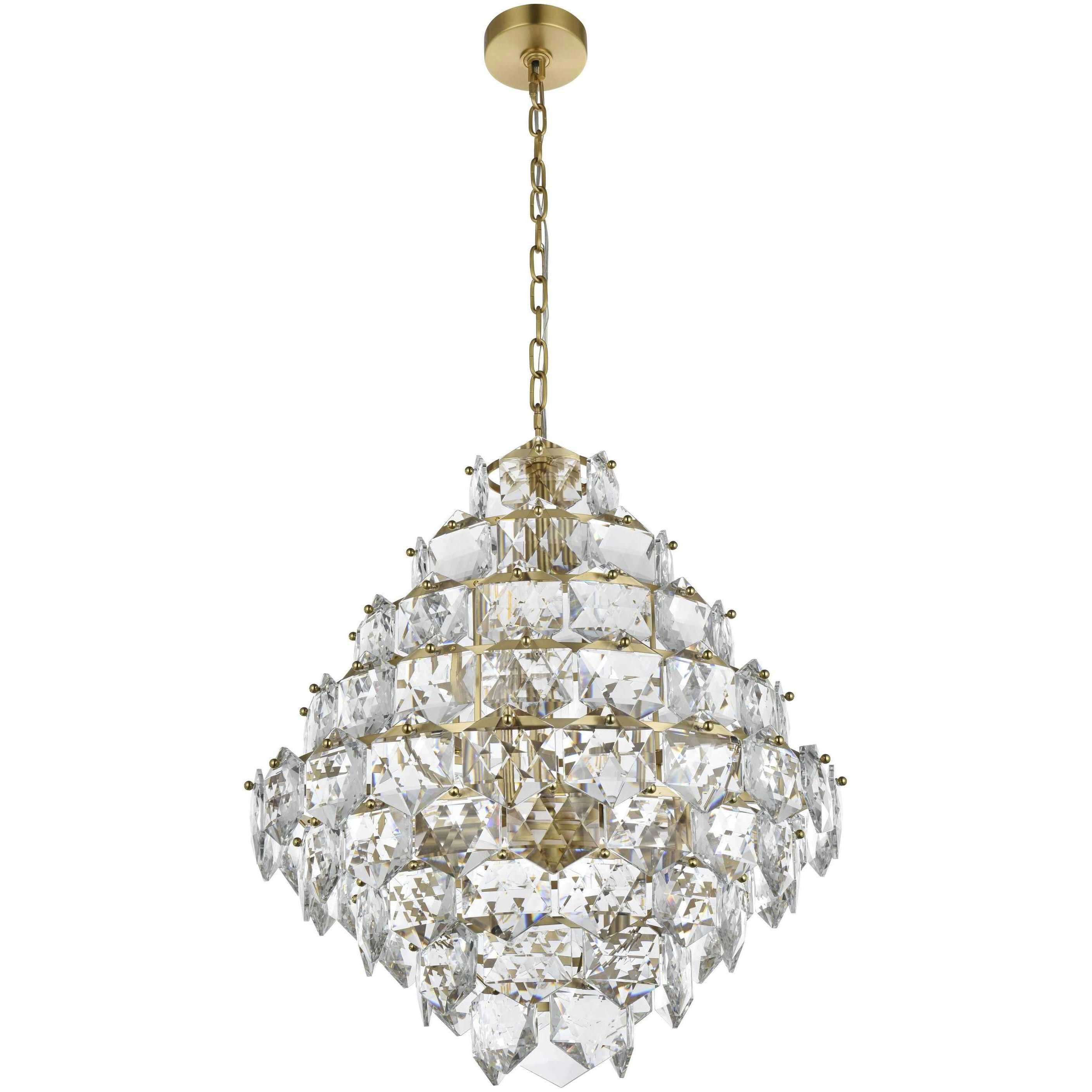 Adaline 15 Light 24 inch Satin Gold Chandelier Ceiling Light