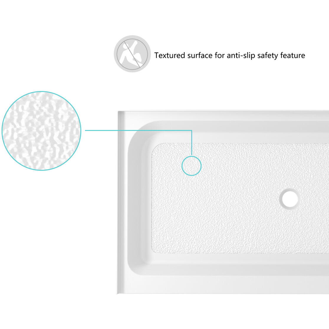 Laredo Glossy White Shower Base