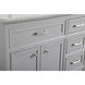 Americana 60 X 35 inch Light Grey with Carrara White Marble Vanity Set in Gray