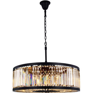 Chelsea 10 Light 36 inch Matte Black Chandelier Ceiling Light, Urban Classic