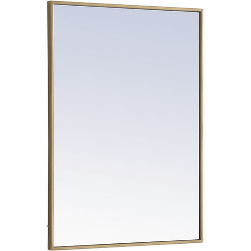 Monet 32 X 24 inch Brass Wall Mirror