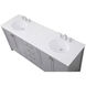 Irene 72 X 22 X 34 inch Gray Vanity Sink Set