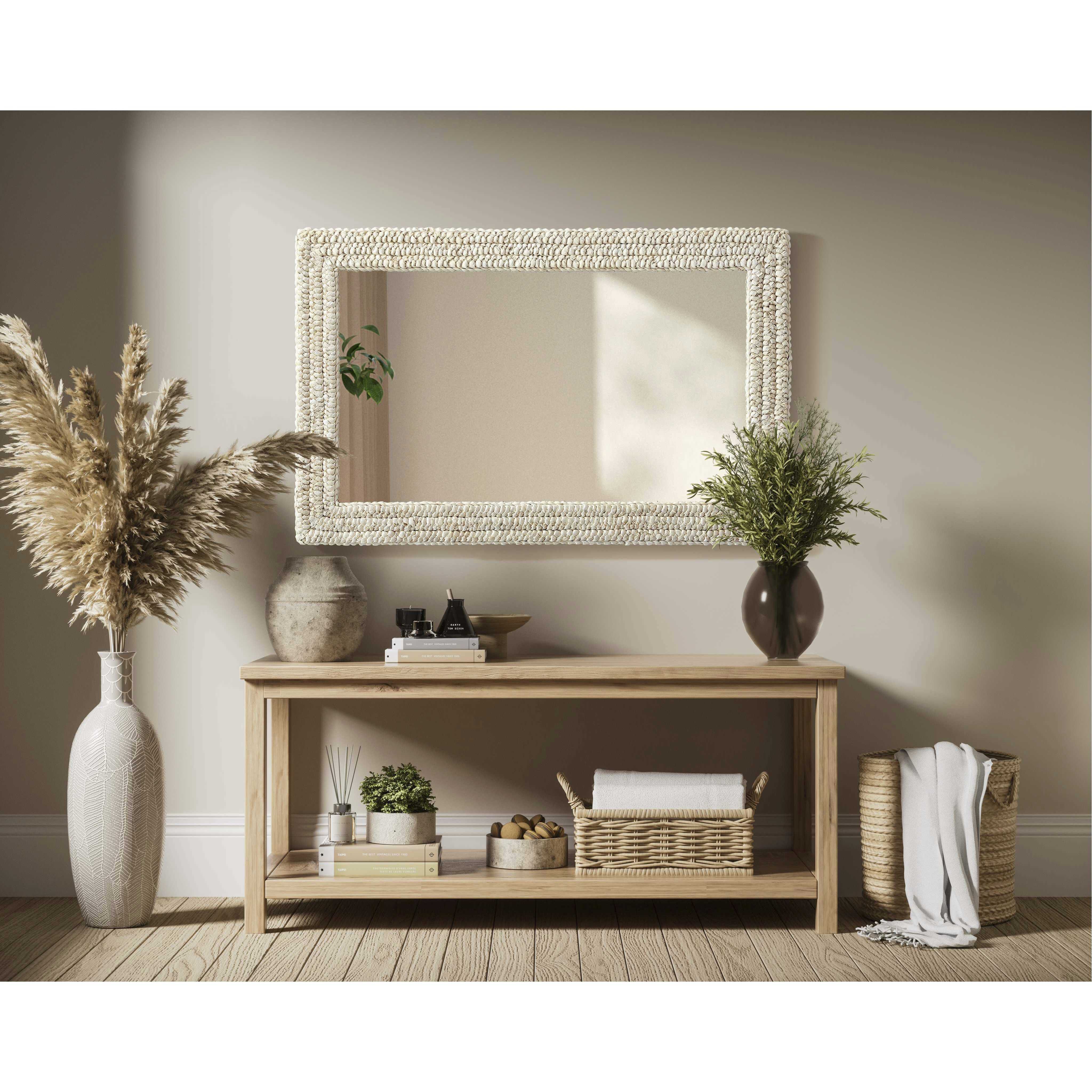 Marlowe 42 X 27 inch Linen White Mirror