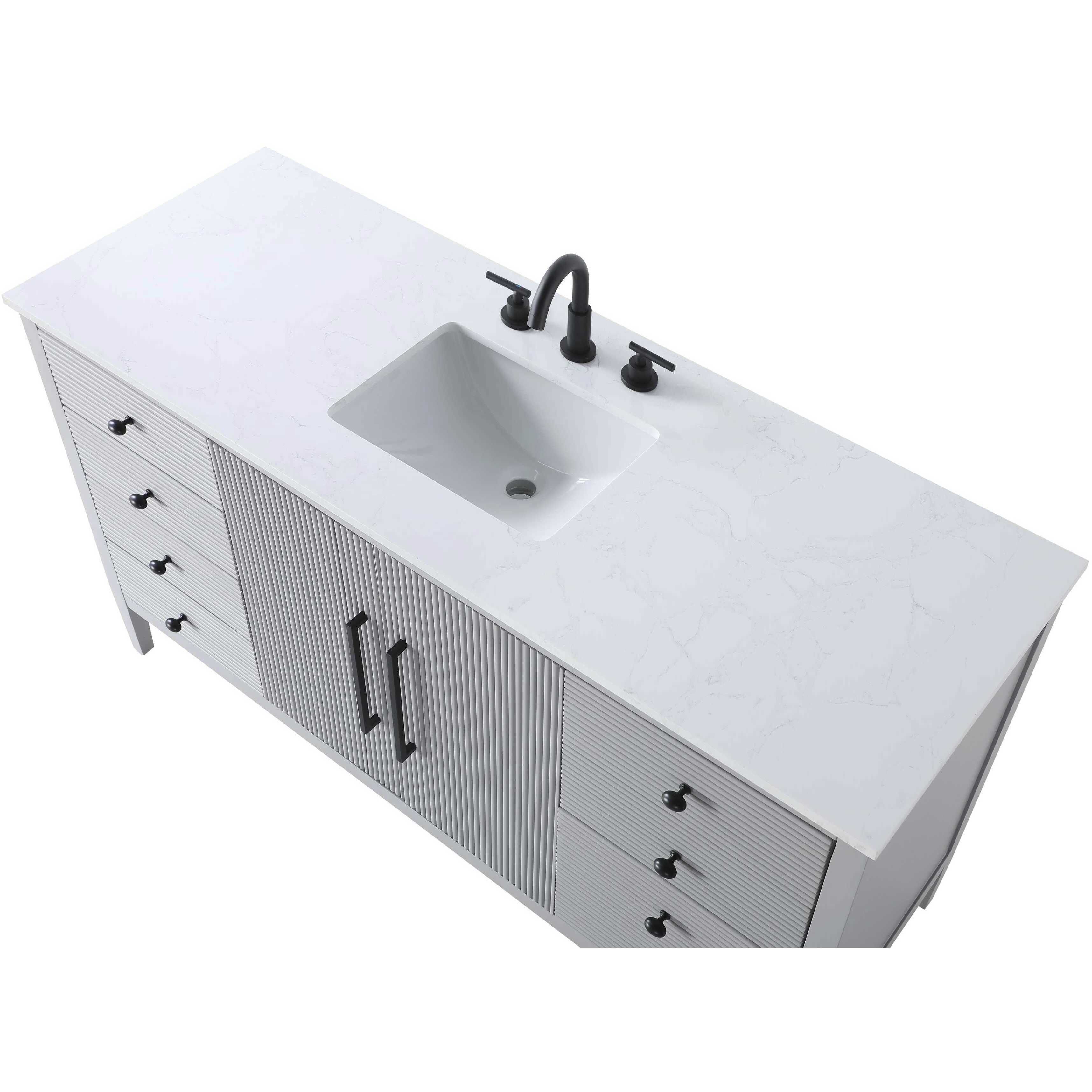 Blakely 60 X 34 inch Grey Bathroom Vanity Cabinet