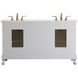 Danville 60 X 21 X 36 inch Antique White Vanity Sink Set