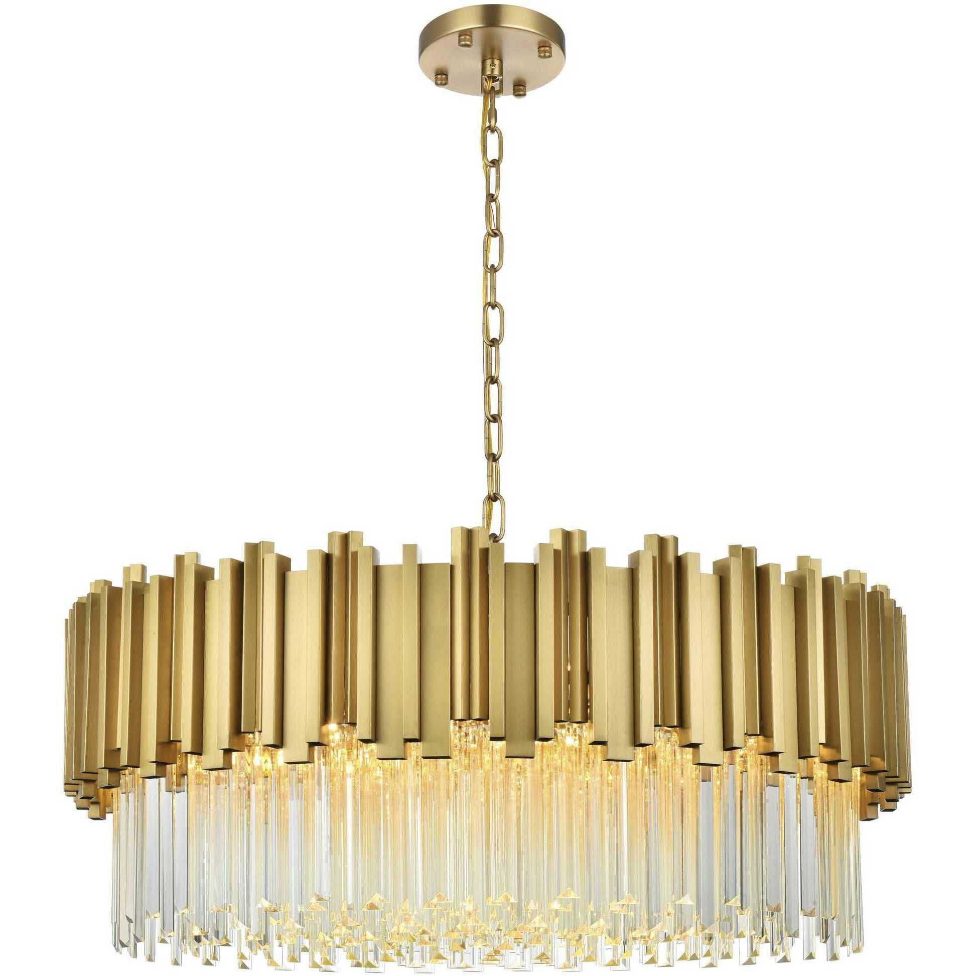 Willow 10 Light 32 inch Satin Gold Chandelier Ceiling Light
