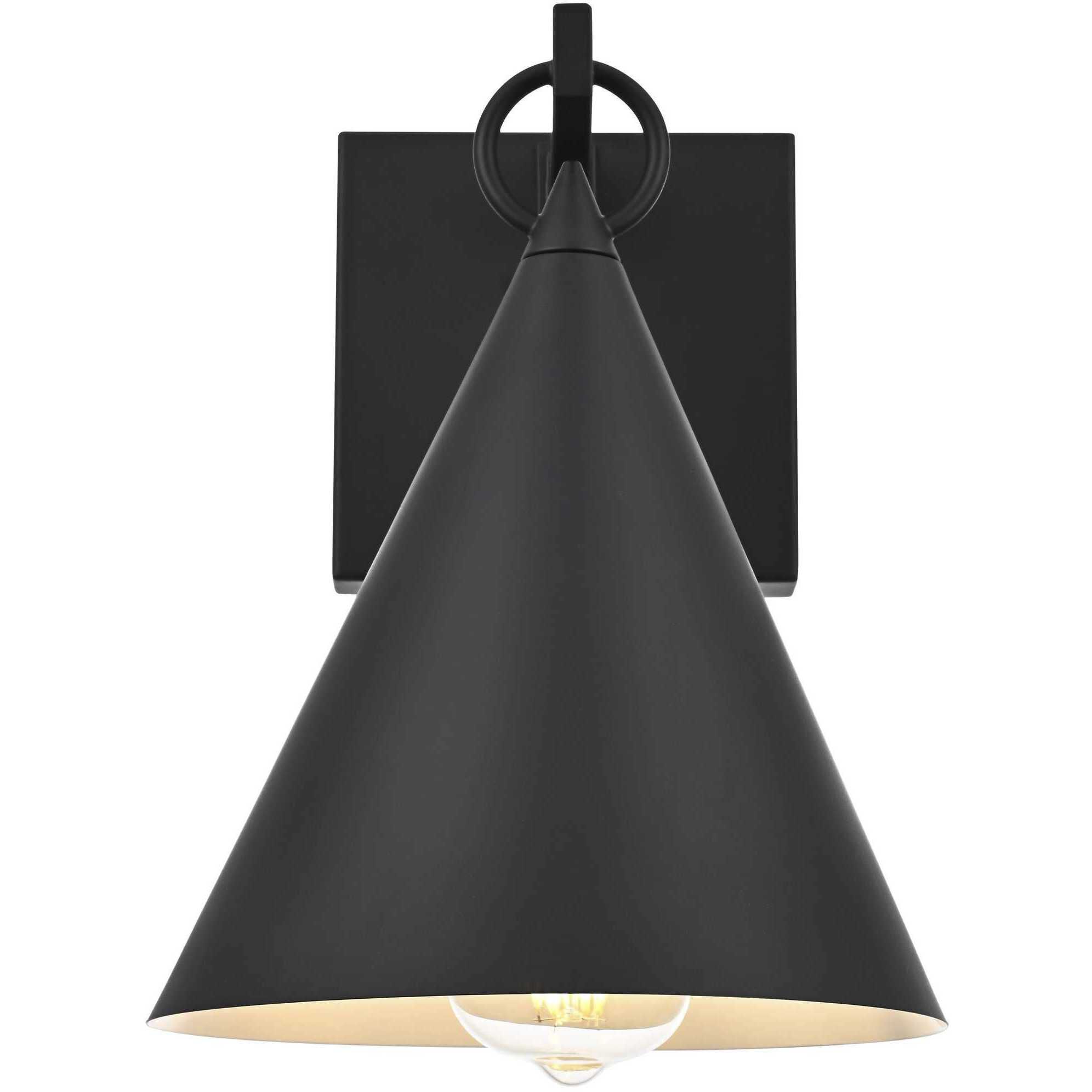 Hendrix 1 Light 11 inch Black Outdoor Wall Sconce