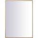 Monet 36 X 27 inch Brass Wall Mirror