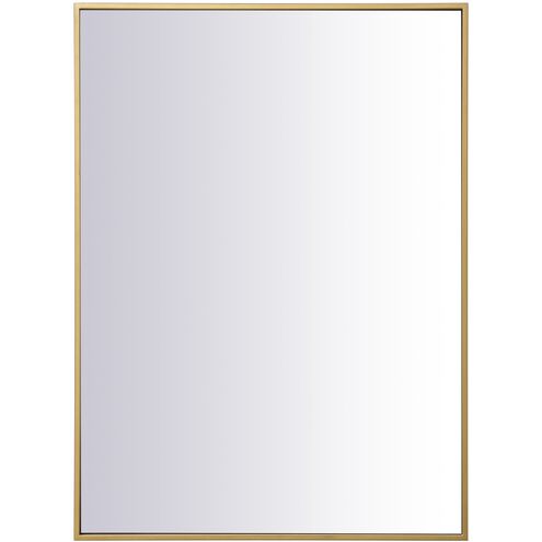 Monet 36 X 27 inch Brass Wall Mirror