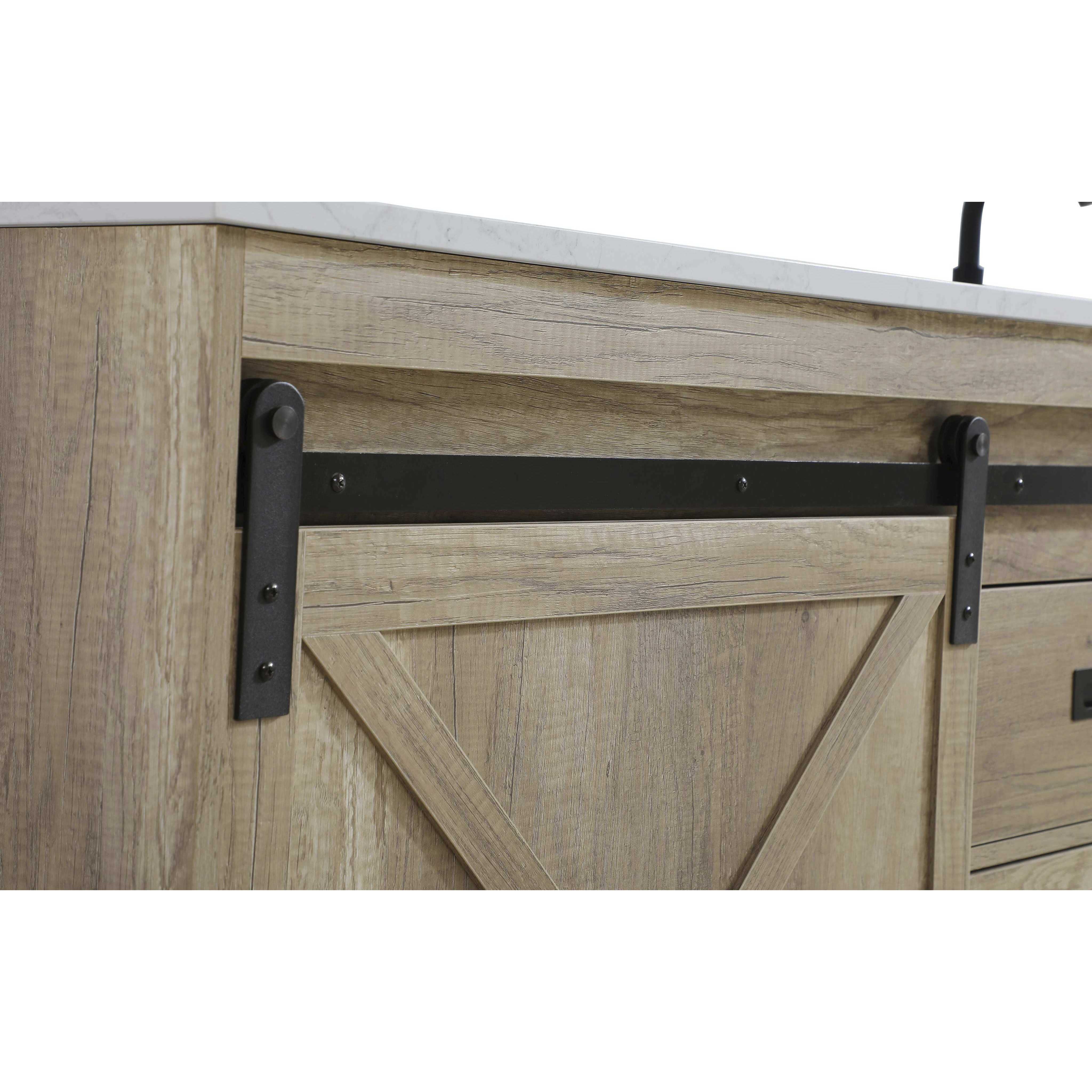 Austin 60 X 34 inch Natural Oak Bathroom Vanity Cabinet