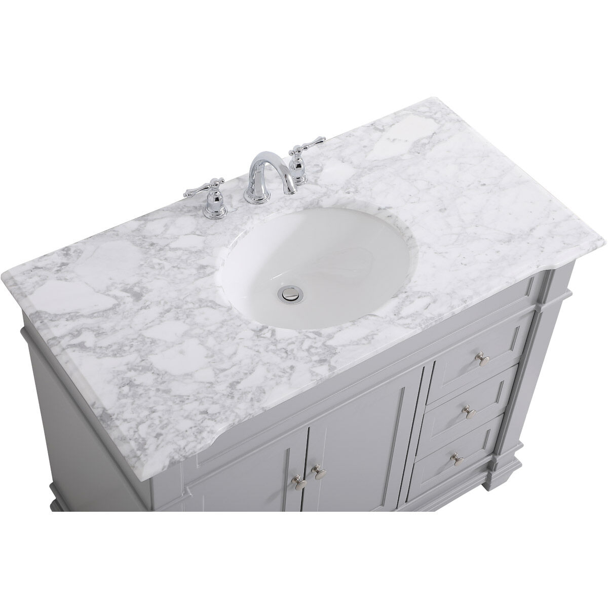 Wesley 42 X 22 X 35 inch Grey Vanity Sink Set