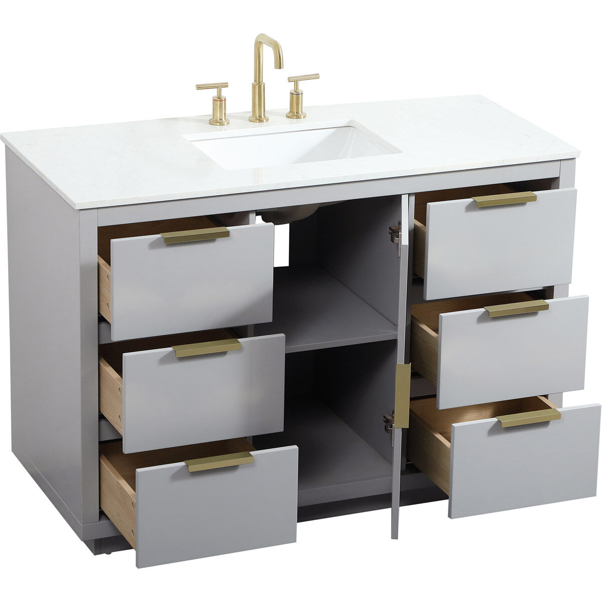 Blake 48 X 22 X 34 inch Grey Vanity Sink Set