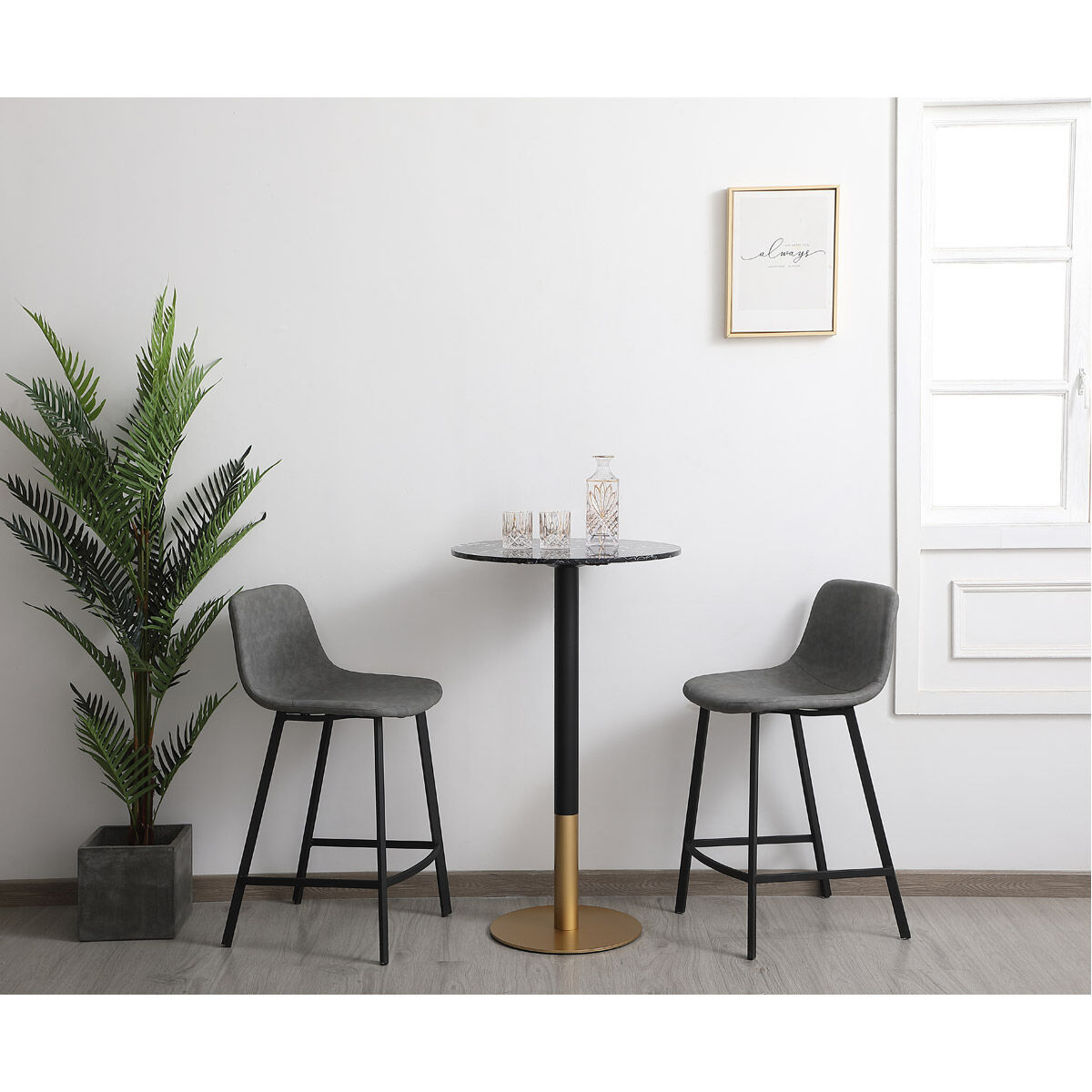 Ronan 40 X 24 inch Black Pub Table