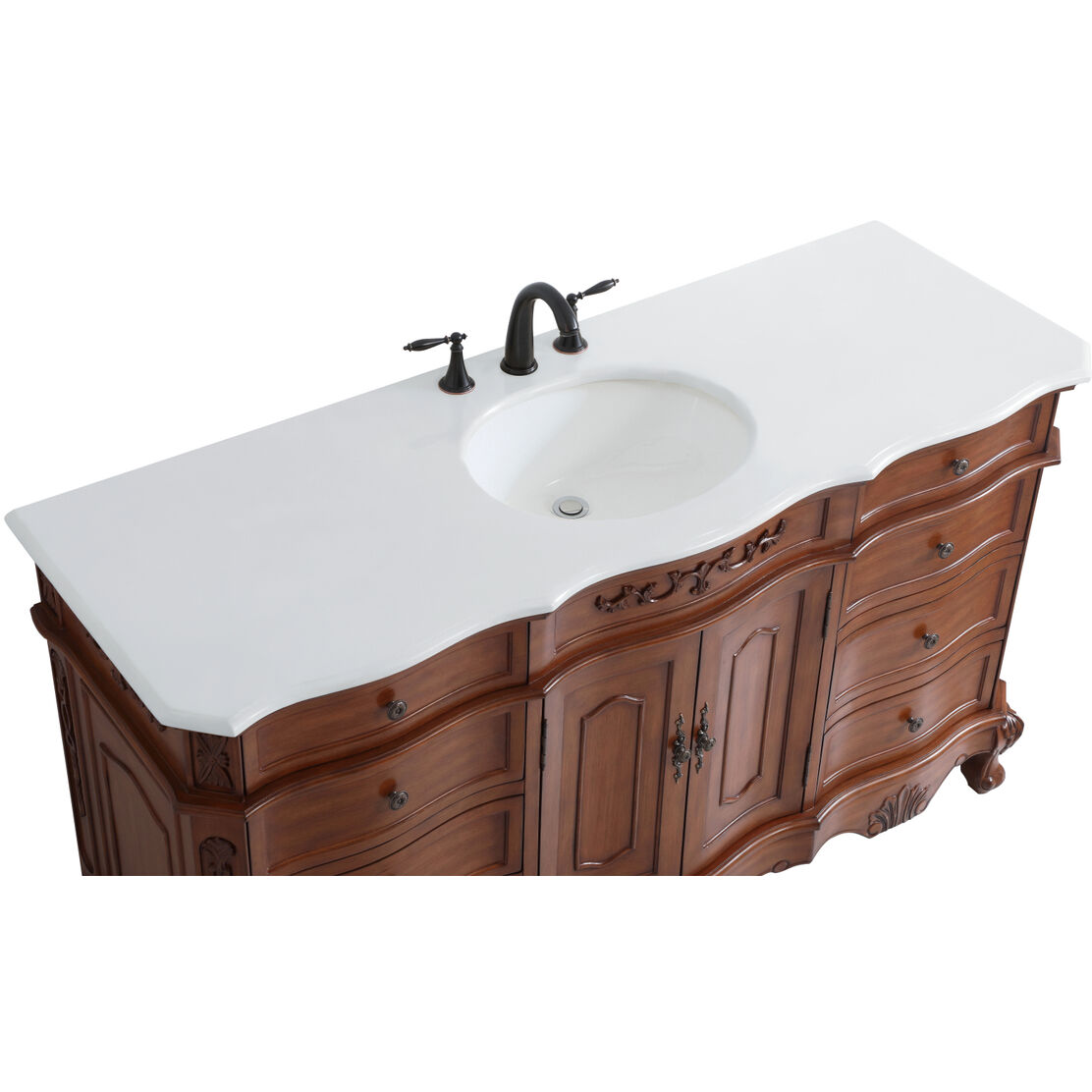 Danville 60 X 21 X 36 inch Teak Vanity Sink Set