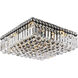 Maxime 6 Light 16 inch Black and Clear Flush Mount Ceiling Light in Royal Cut