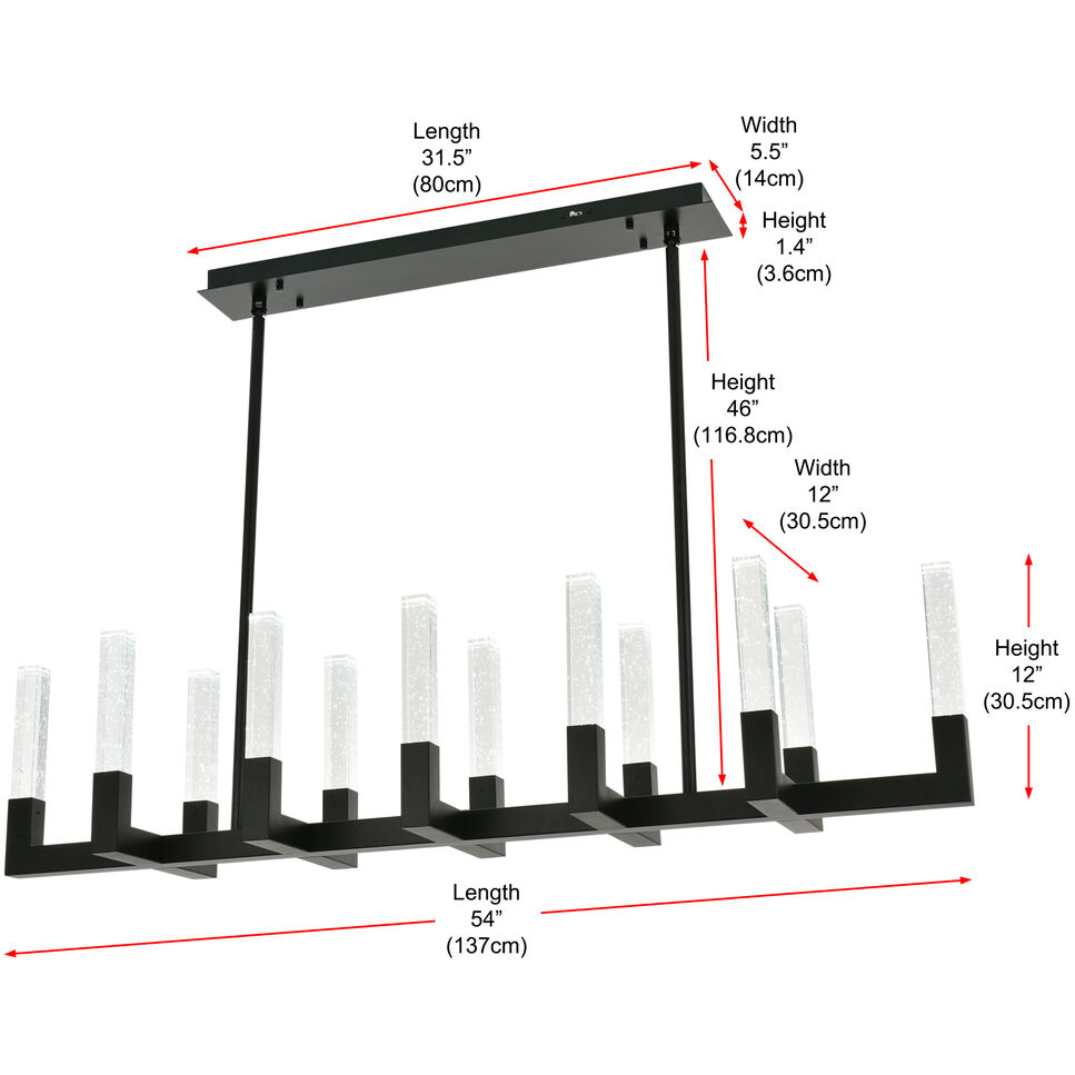 Noemi 12 Light 12 inch Black Pendant Ceiling Light