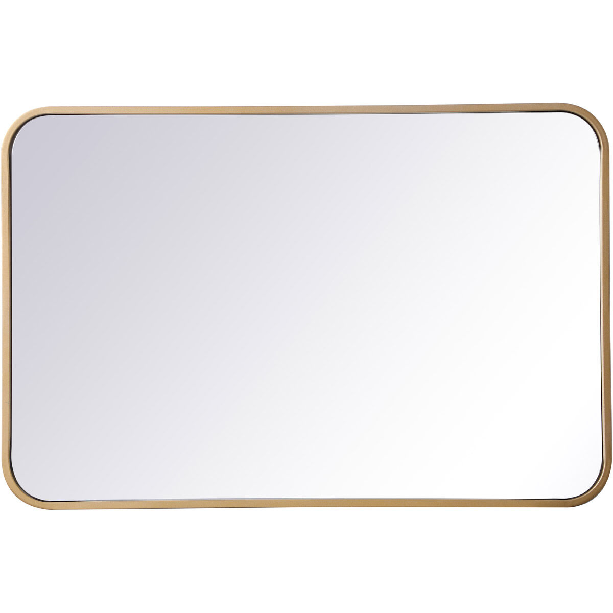 Evermore 30 X 20 inch Brass Mirror