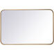 Evermore 30 X 20 inch Brass Mirror 