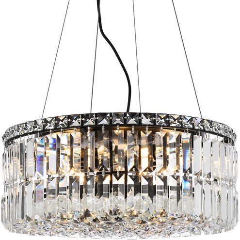 Maxime 12 Light 20 inch Black and Clear Chandelier Ceiling Light