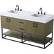 Caroline 60 X 34 inch Chestnut Brown Bathroom Vanity Cabinet