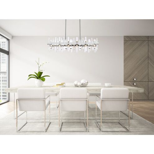 Serena 24 Light 42 inch Chrome Linear Chandelier Ceiling Light
