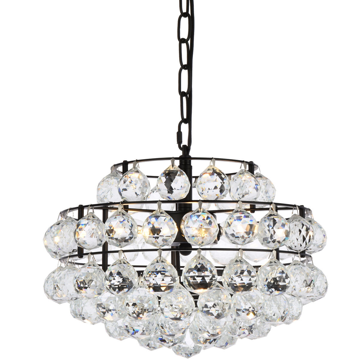 Savannah 3 Light 14 inch Black Pendant Ceiling Light