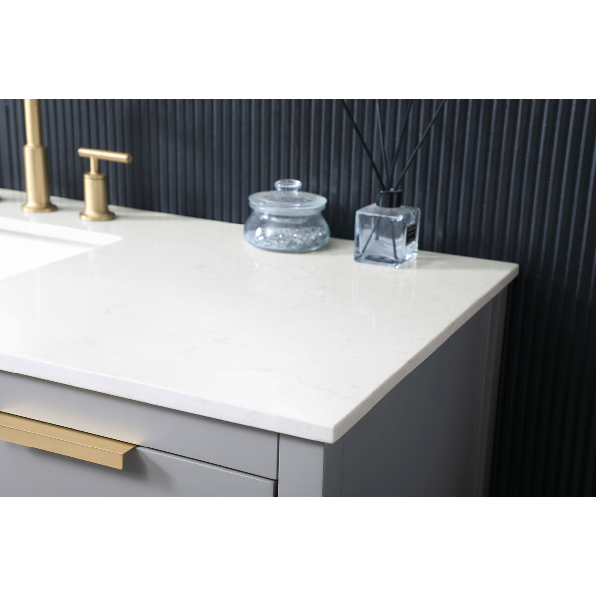 Larkin 54 X 22 X 34 inch Grey Vanity Sink Set