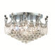 Corona 9 Light 20 inch Chrome Flush Mount Ceiling Light in Royal Cut