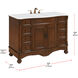 Windsor 48 X 21.5 X 35 inch Brown Vanity Sink Set