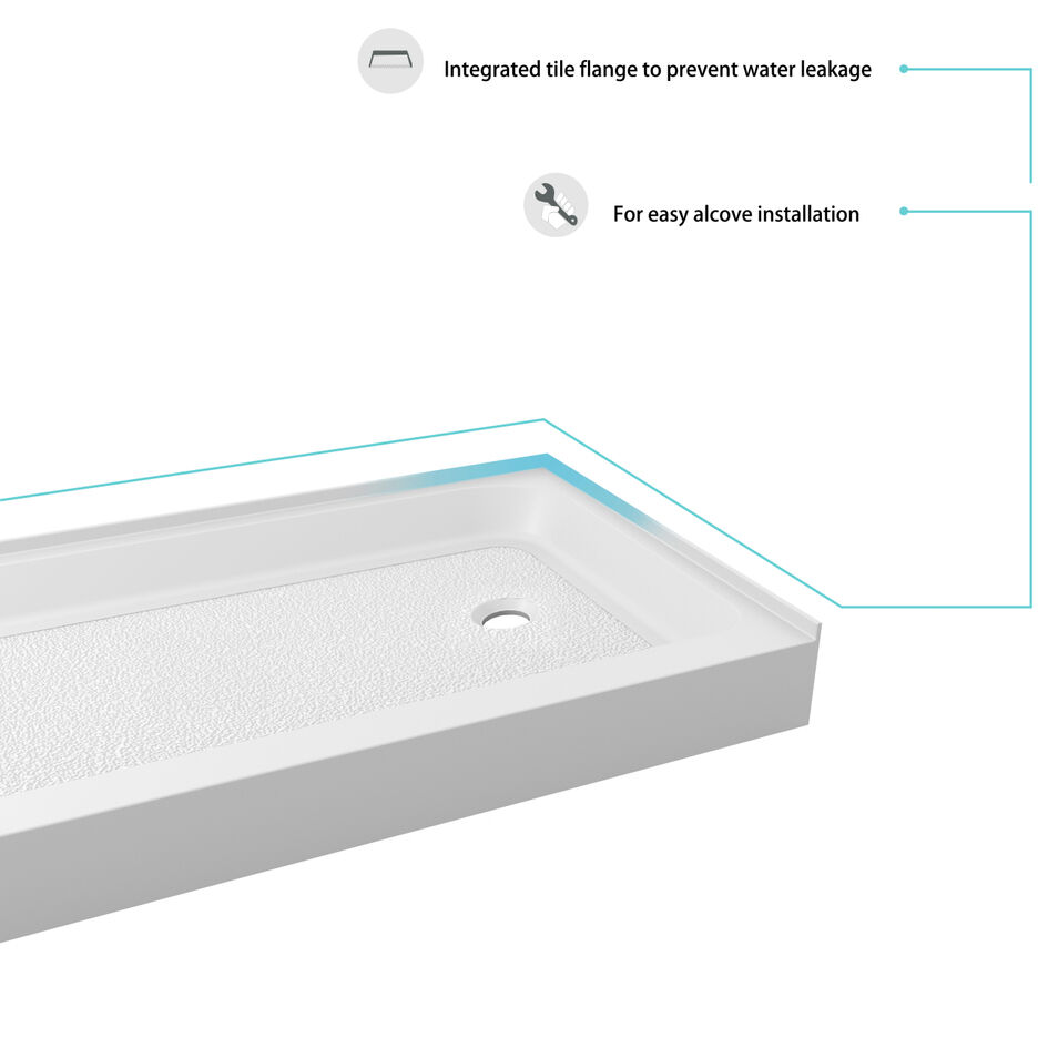 Laredo Glossy White Shower Base