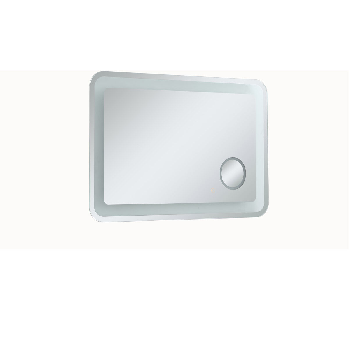 Lux 40 X 27 inch Glossy White Lighted Wall Mirror