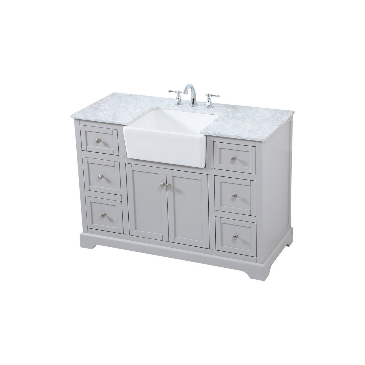 Franklin 48 X 22 X 34.75 inch Grey Bathroom Vanity Cabinet